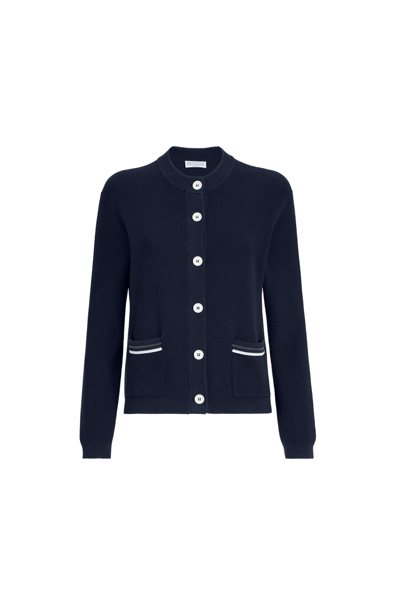 Brunello Cucinelli Cotton cardigan, Main, color, Blue