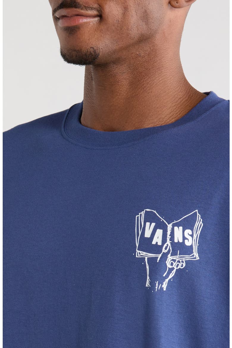 All's Well Cotton Graphic T-Shirt, Alternate, color, TRUE NAVY