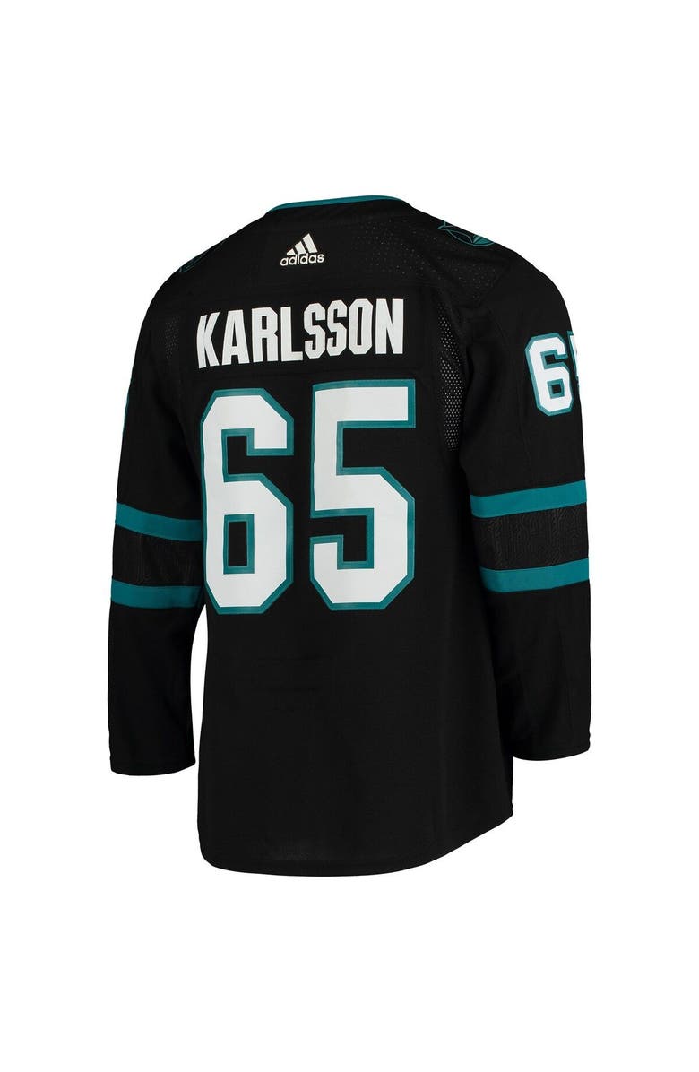 adidas Men's adidas Erik Karlsson Black San Jose Sharks Alternate Authentic Player Jersey, Alternate, color,