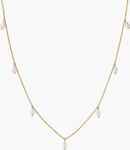 MEJURI Tiny Pearl Station Necklace