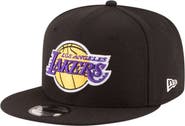 New Era Men's New Era Black Los Angeles Lakers Official Team Color 9FIFTY Snapback Hat