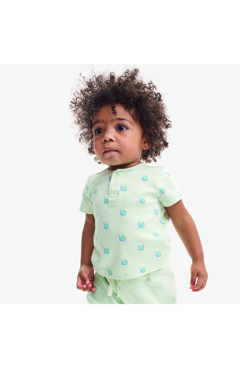 Primary Baby Organic Henley Tee In Baby Bugs, Alternate, color,