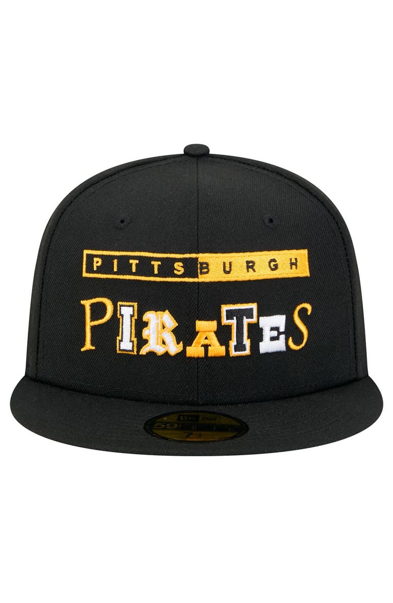 New Era Men's New Era Black Pittsburgh Pirates Ransom 59FIFTY Fitted Hat, Alternate, color, Black