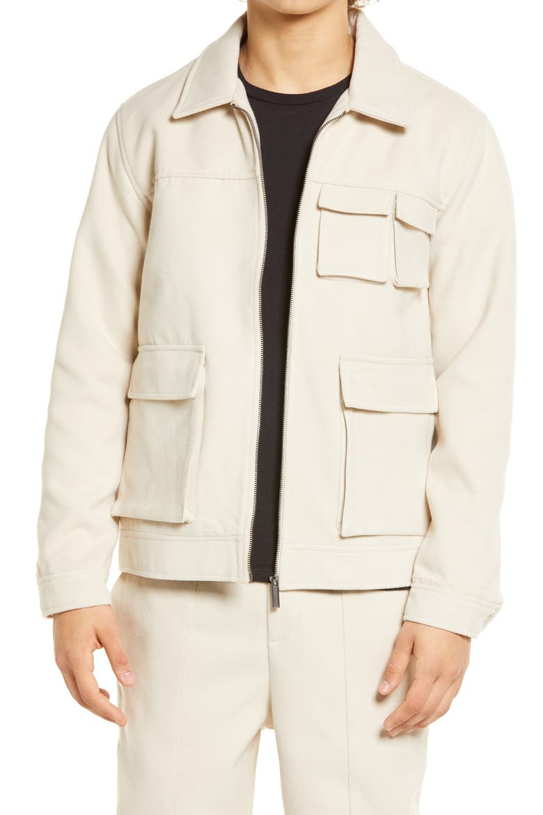 Cargo Pocket Jacket, Main, color, STONE