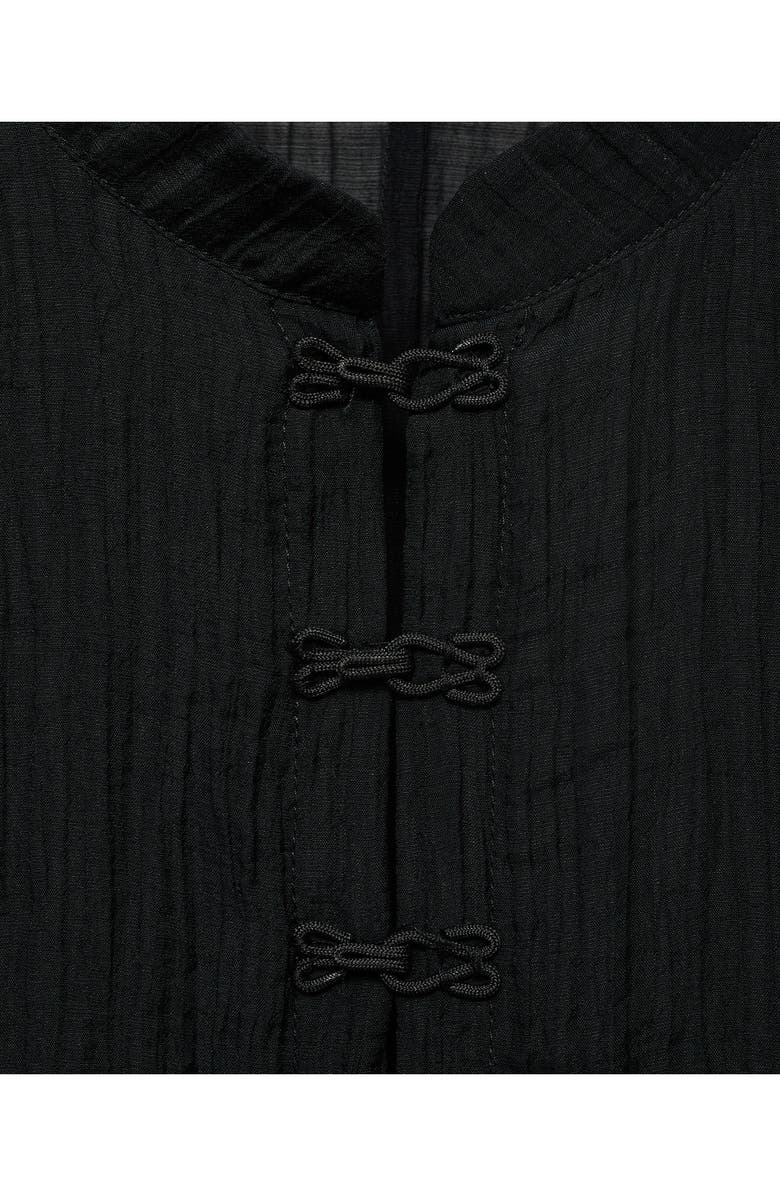 MANGO Semisheer Top, Alternate, color, Black