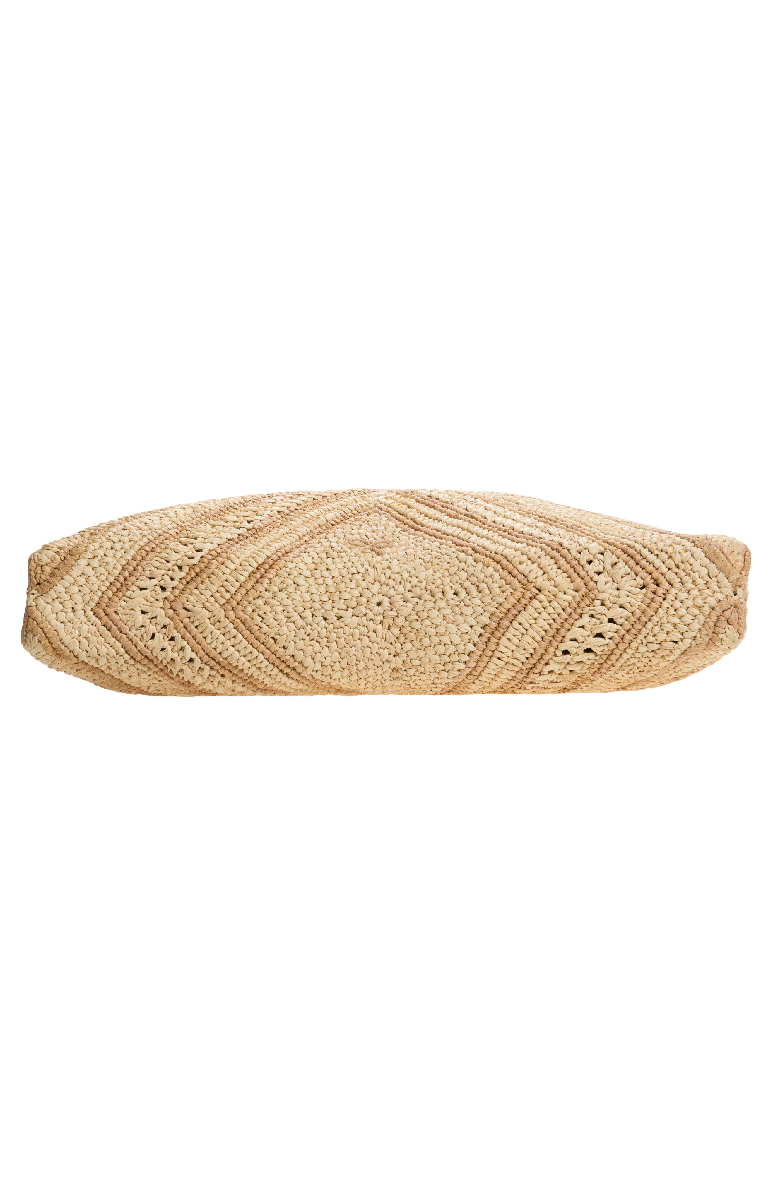 Raffia Bow Shoulder Bag, Alternate, color, NATURAL