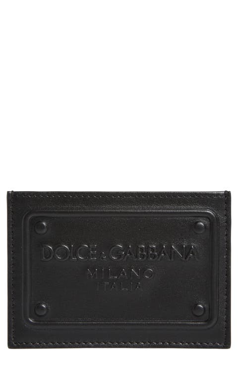 Logo Embossed Leather Card Case