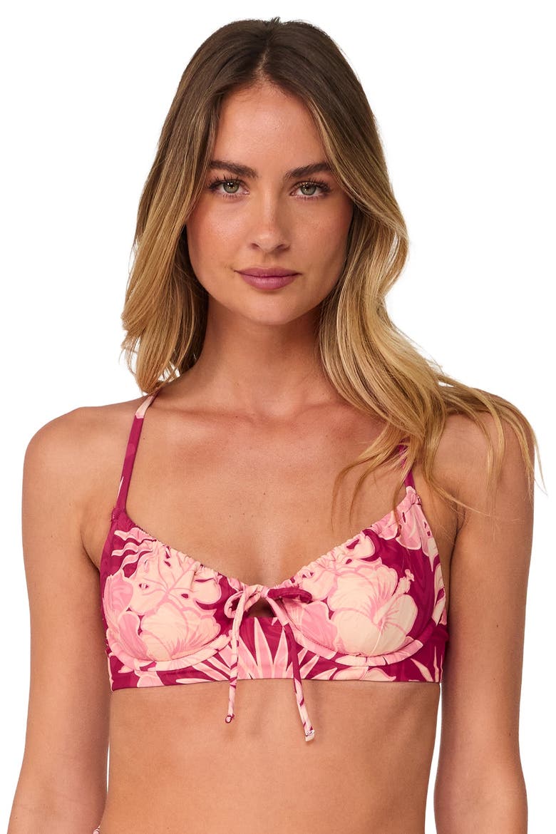 Avila Underwire Bikini Swimsuit Top, Alternate, color, Ruby Bay