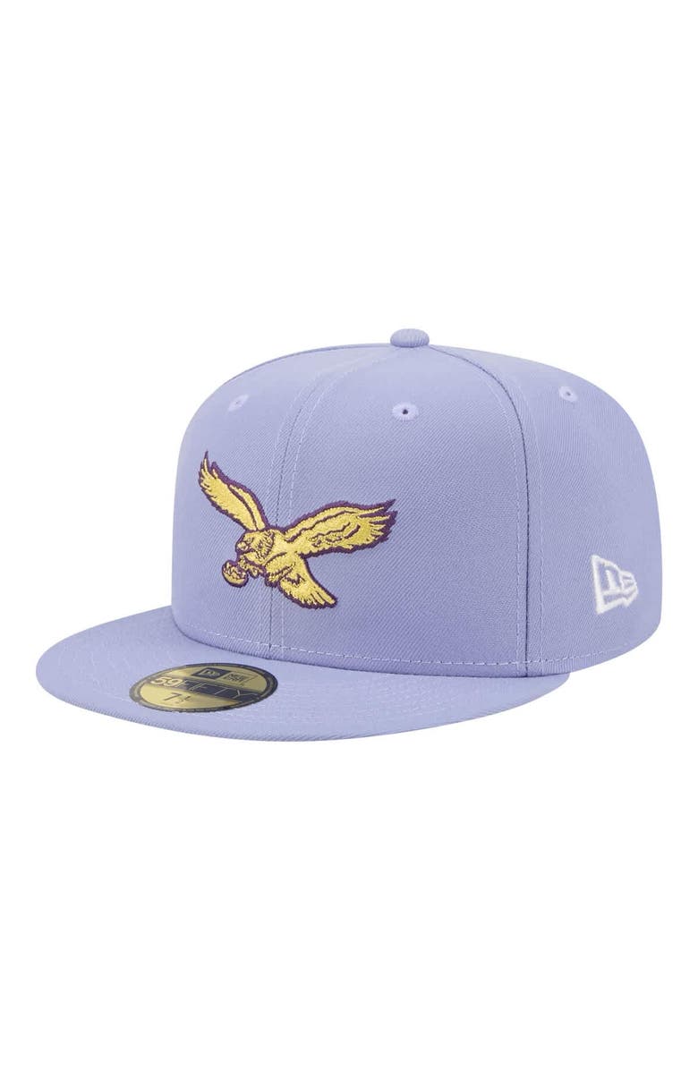 New Era Men's New Era Light Purple Philadelphia Eagles Lavender Bloom 59FIFTY Fitted Hat, Alternate, color, Light Purple