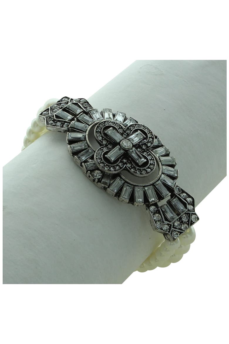 Lily Mix Crystal Bracelet, Alternate, color, SILVER / WHITE