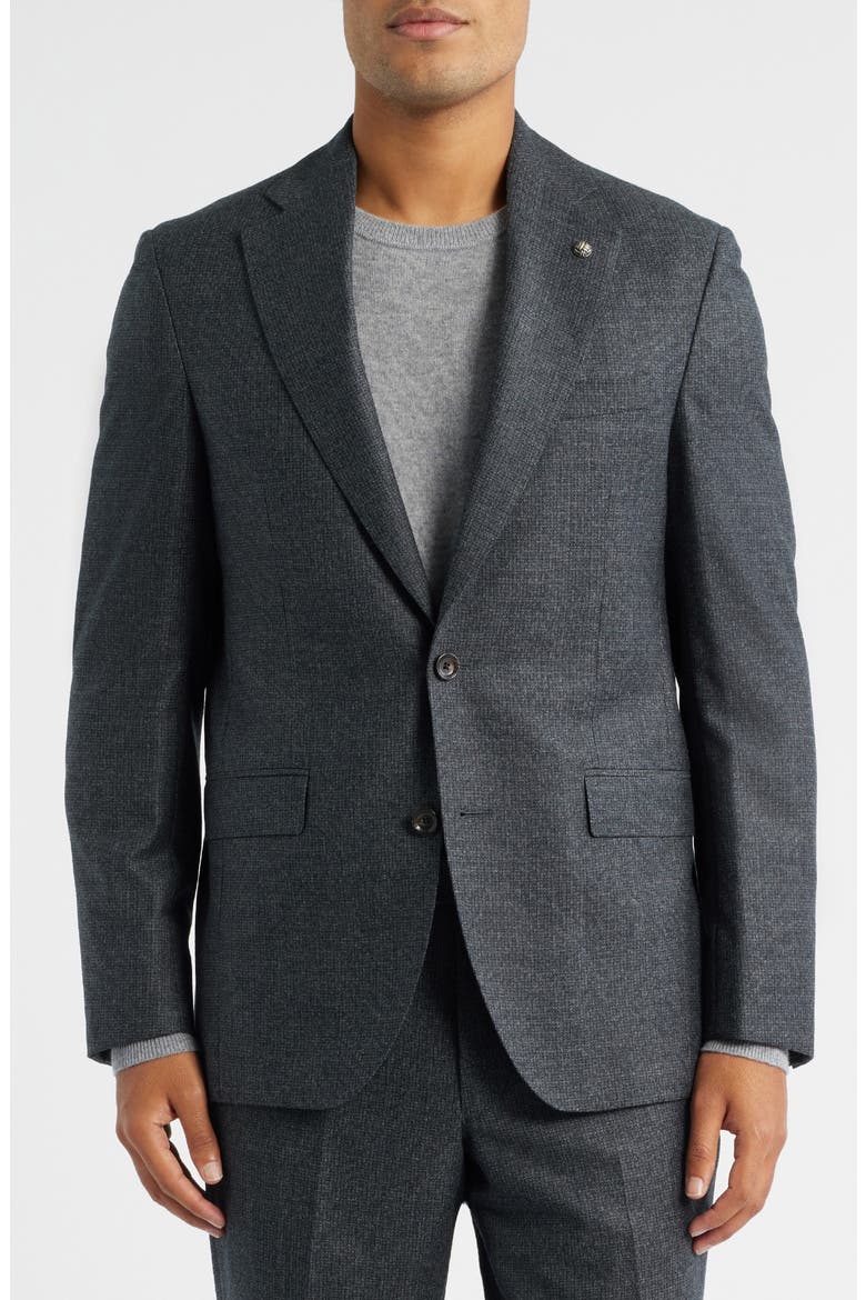 Montana Charcoal Grey Screen Weave Super 110s Wool Suit, Alternate, color, CHARCOAL