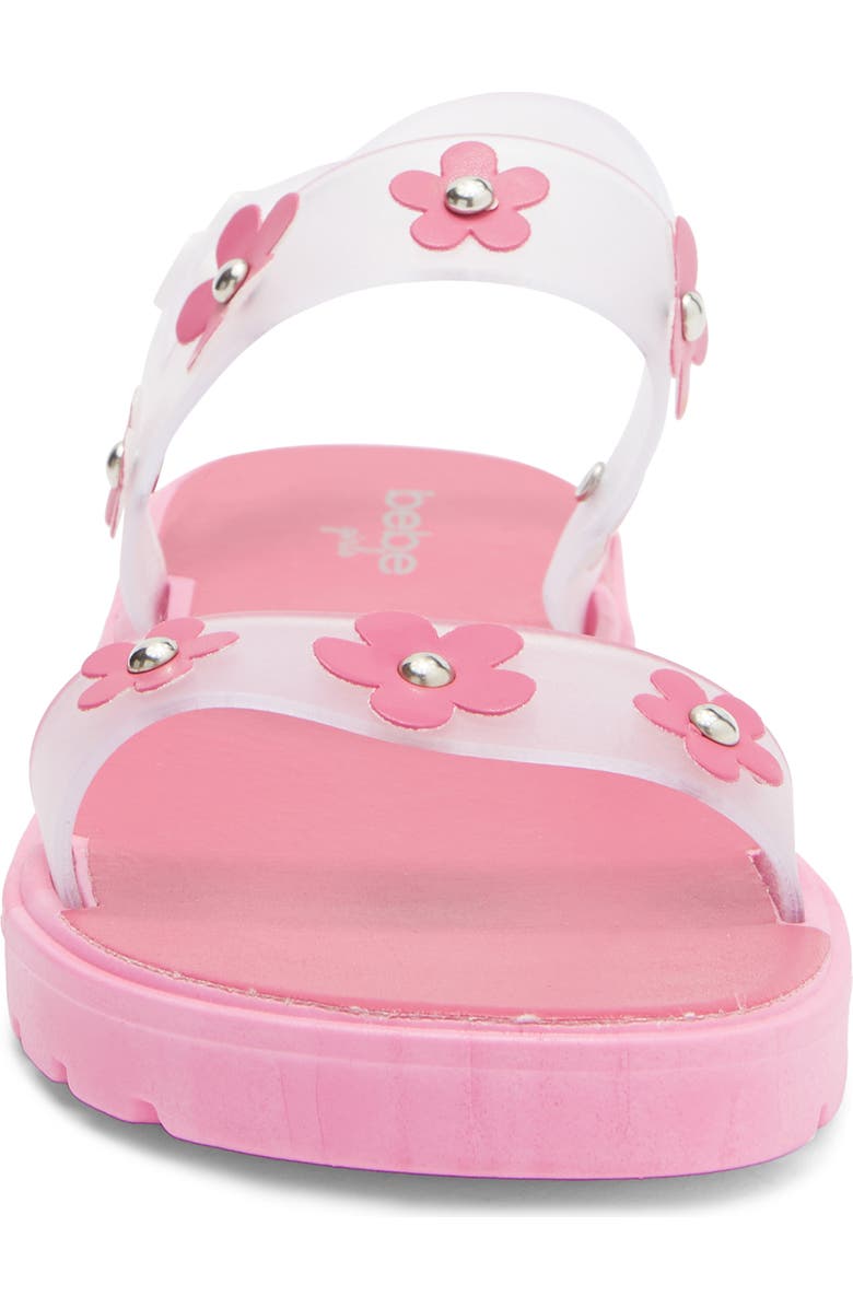 bebe Kids' Flower Rivet Double Strap Sandal, Alternate, color, Fuschia