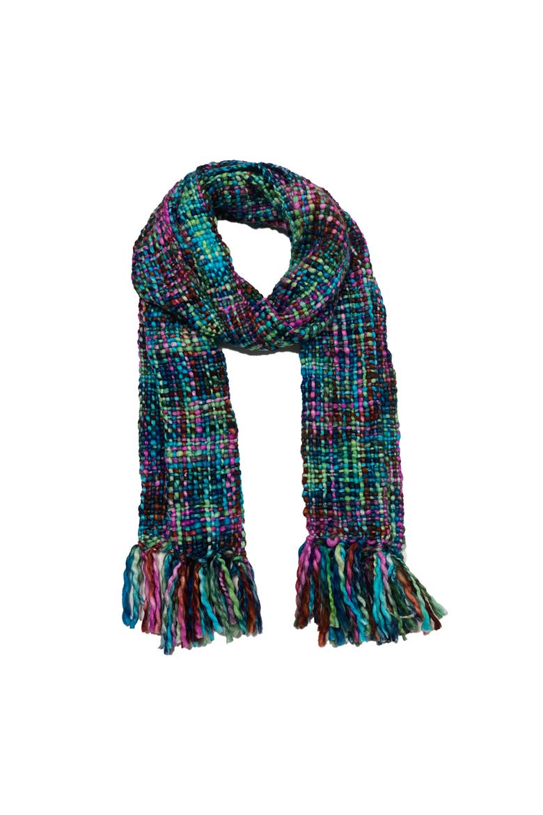 Stella Acrylic Multi Colored Winter Scarf, Main, color, Pacifica