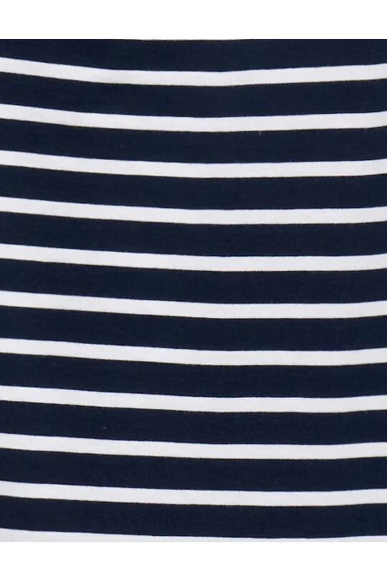 Athena Twist Detail Jersey Dress, Alternate, color, Stripe Navy