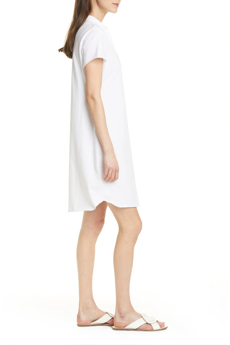 Short Sleeve Polo Dress, Alternate, color, WHITE