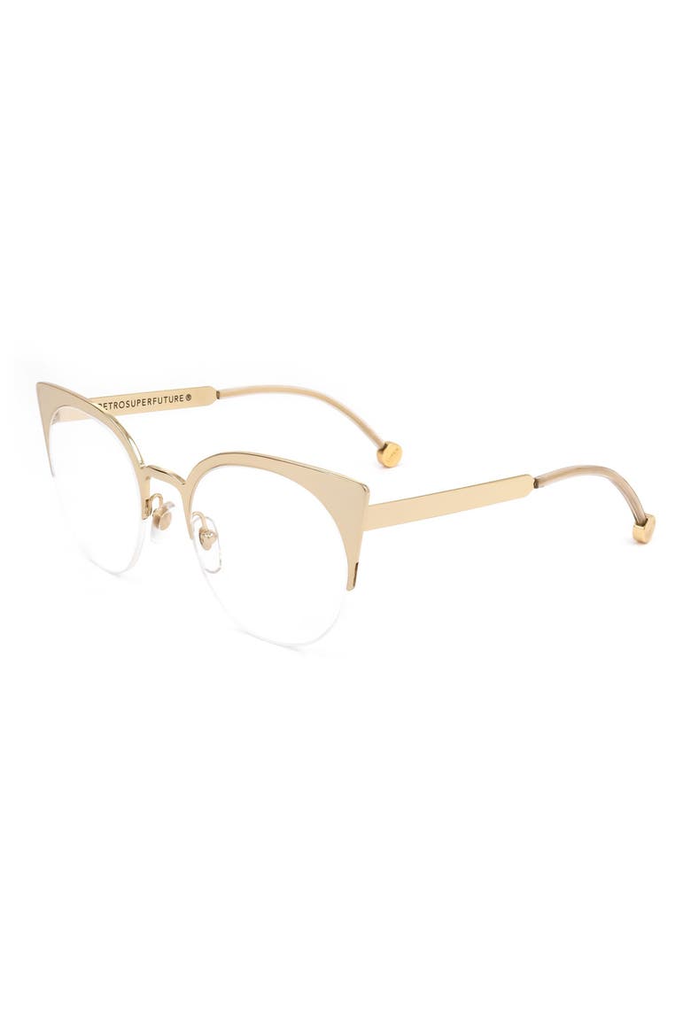 52mm Cat Eye Sunglasses, Alternate, color, GOLD