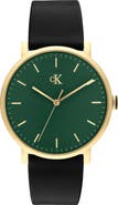 Calvin Klein CK Real Leather Strap Watch, 40mm