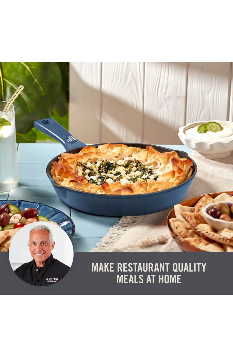 Dash 10-Inch Nonstick Cast Iron Skillet, Alternate, color, Blue