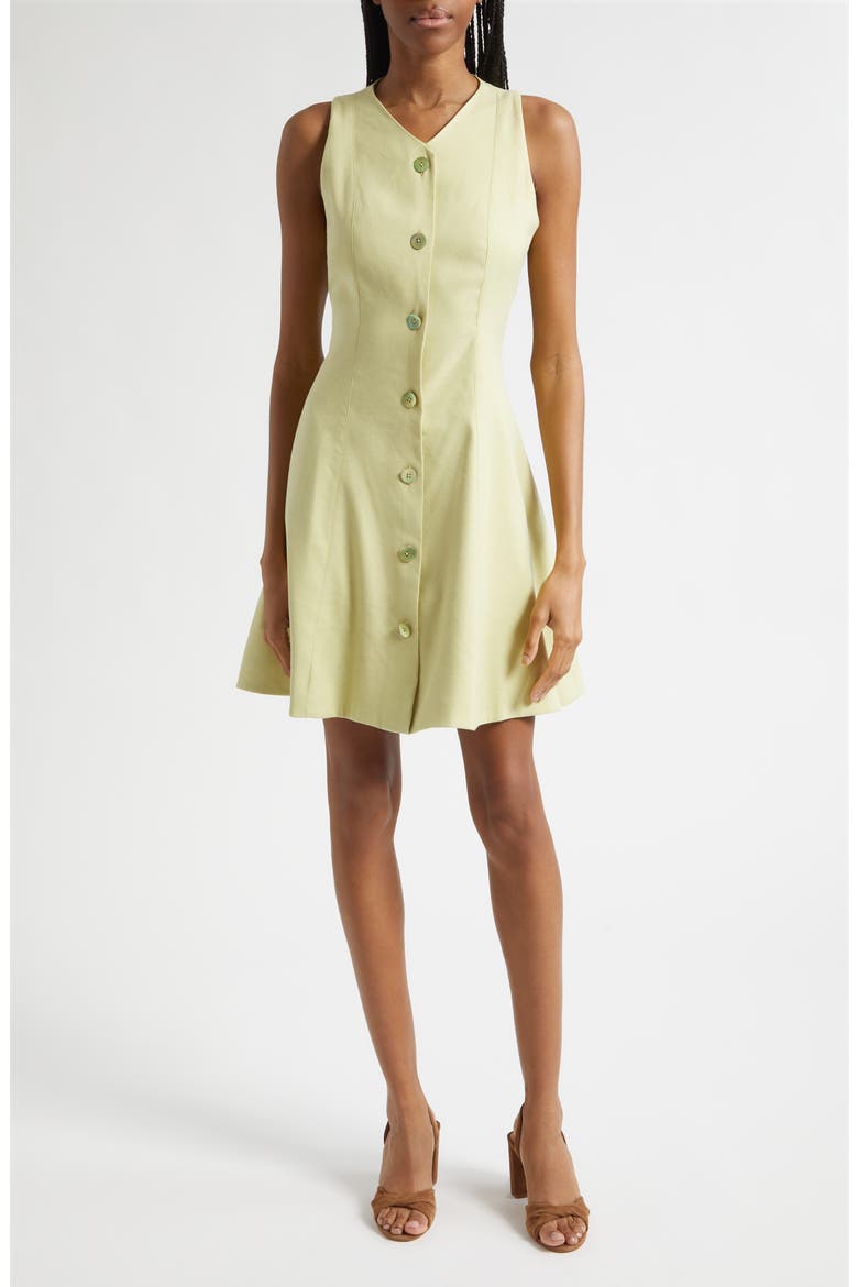 Steiner Linen Blend Fit & Flare Dress, Main, color, PISTACHIO