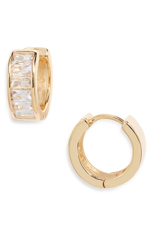 Child Of Wild Faye Cubic Zirconia Hoop Earrings In Gold