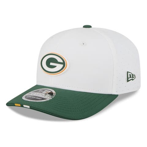 Men's New Era  White/Green Green Bay Packers 2025 NFL Training Camp 9SEVENTY Adjustable Hat
