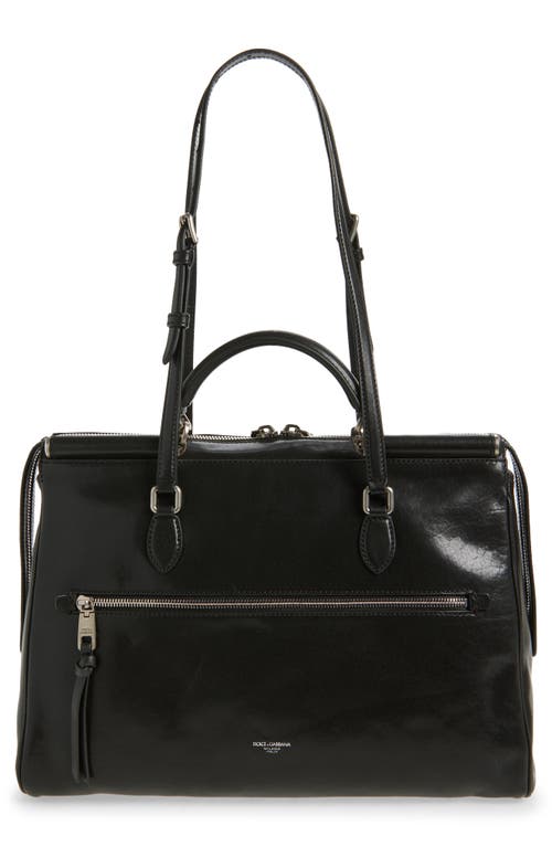 Dolce & Gabbana Dolce&gabbana Large Rumble Leather Satchel In Black