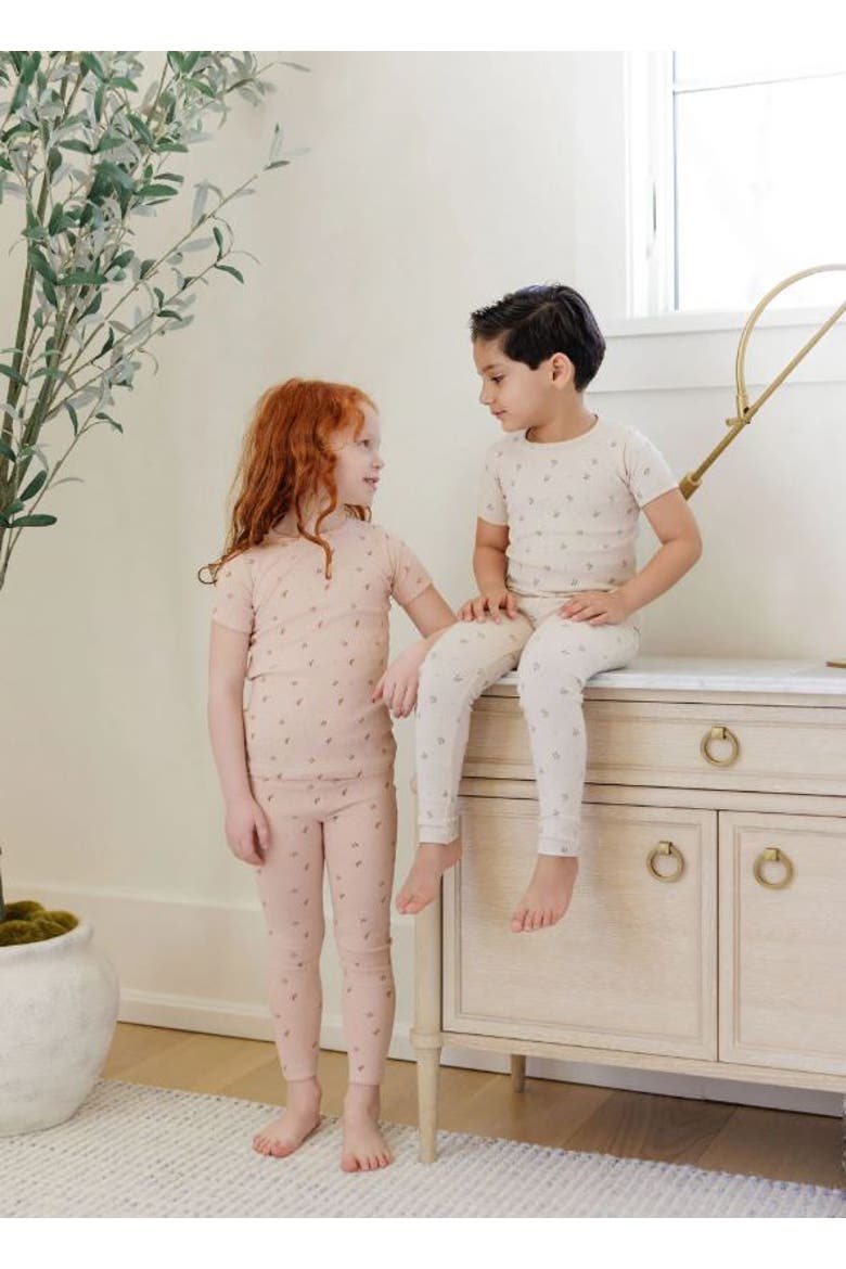 Floral Print Collection - Lounge Set, Alternate, color, Ivory/Pink