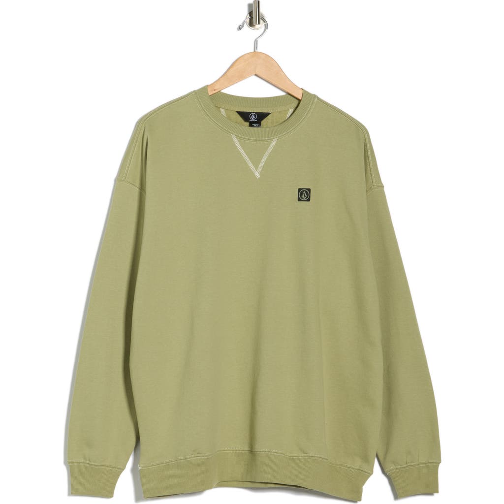 Volcom Skateeee Crewneck Sweatshirt In Green