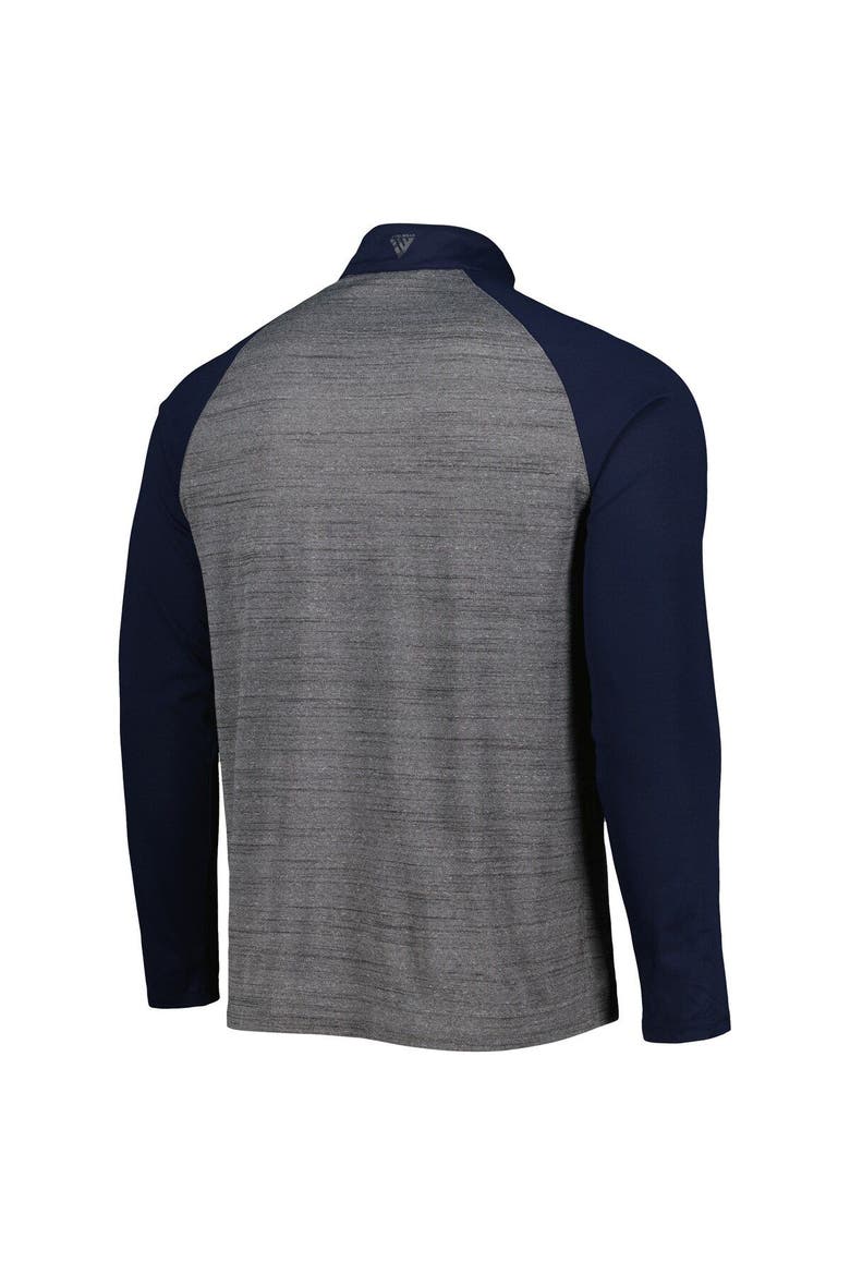 Men's Levelwear Heather Gray Boston Red Sox Vandal Raglan Quarter-Zip Top, Alternate, color, Heather Gray