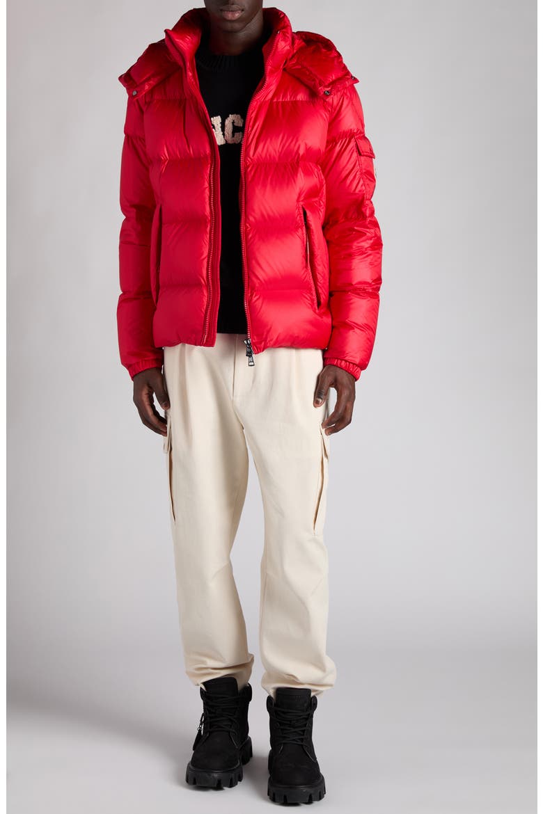 Couyere Down Puffer Jacket, Alternate, color, CHERRY RED