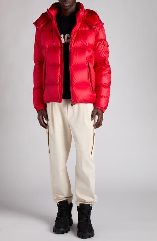 Moncler Maya Jacket Quilted Nylon Down Jacket In Red