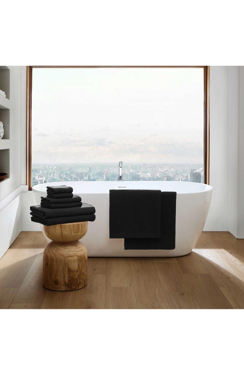 Calvin Klein Eternity 6-Piece Towel Set, Alternate, color, Black