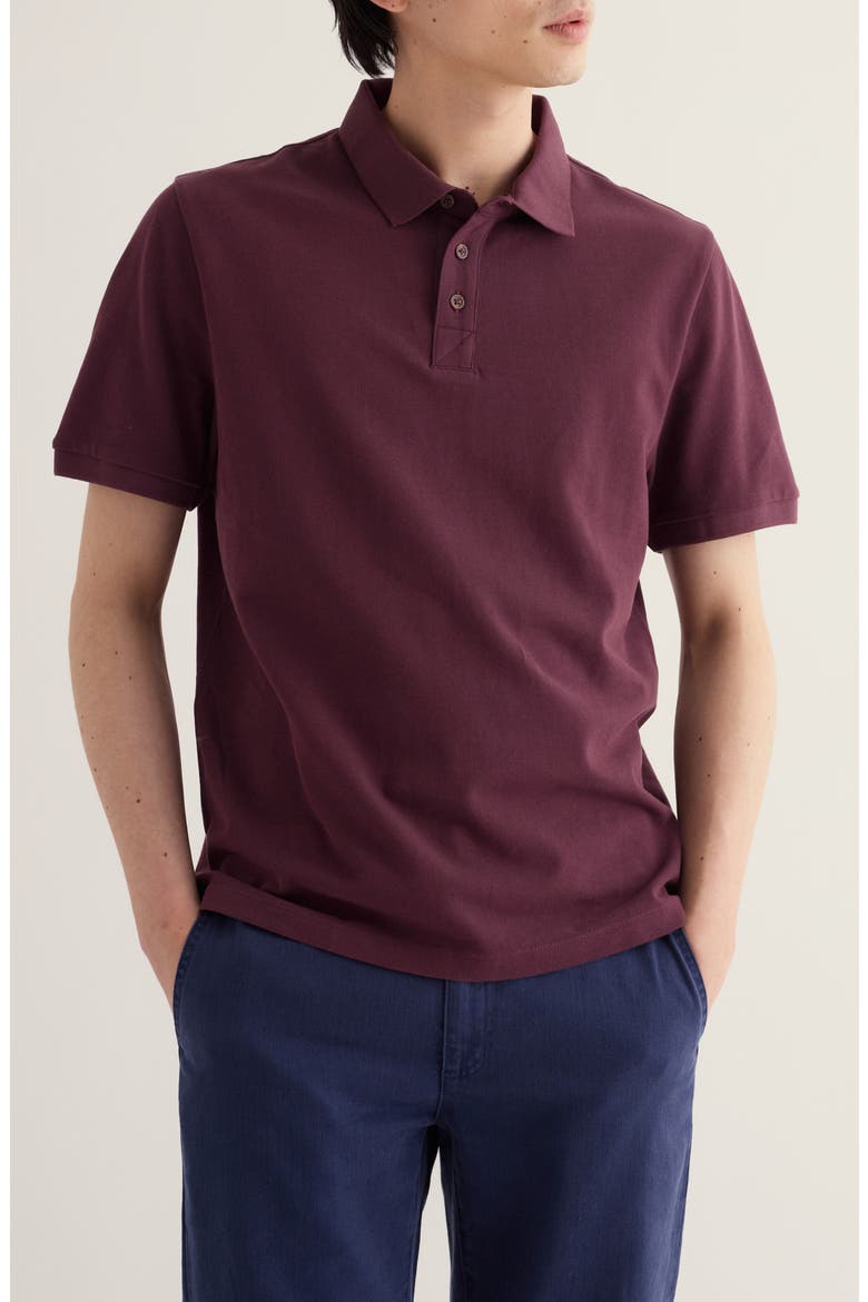 Balefire Organic Cotton Polo, Main, color, TIMBER