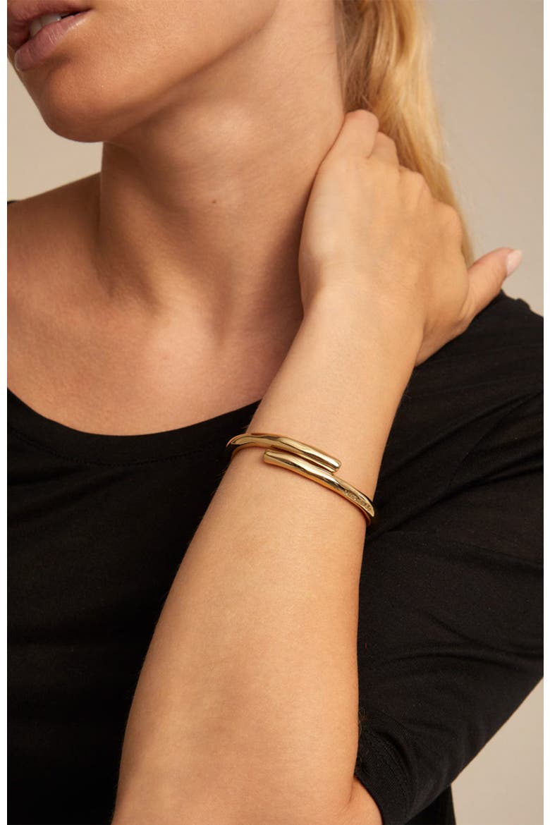 Nova Tube Bangle, Alternate, color, Gold