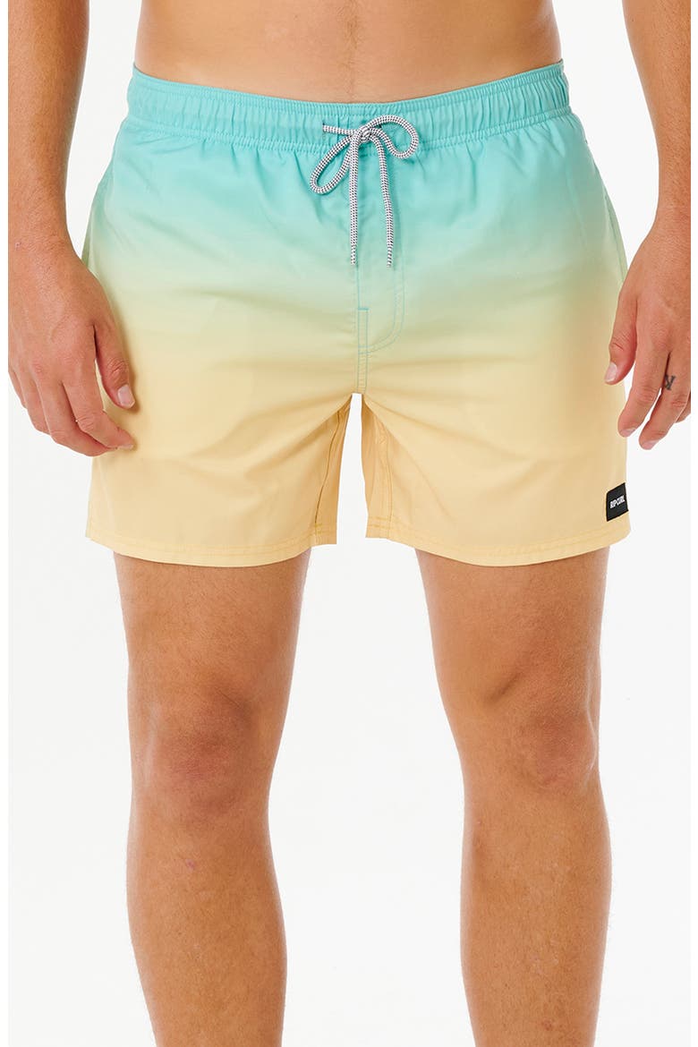 Offset Faded Volley Swim Trunks, Main, color, AQUA