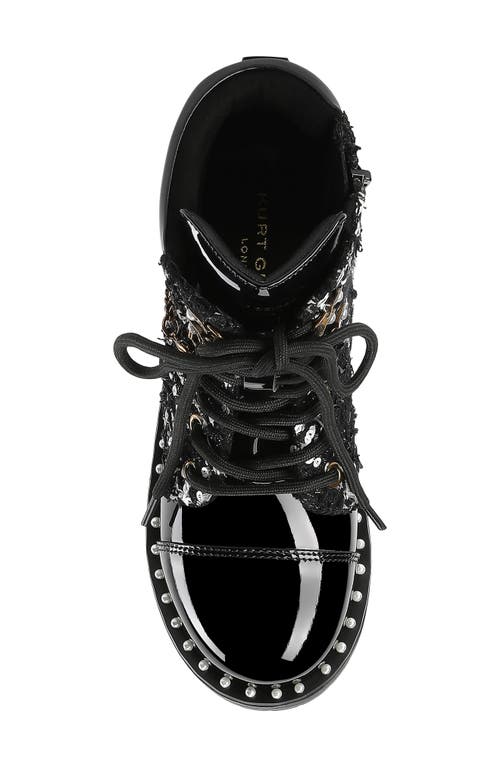 Kurt Geiger London Kids' Chain Combat Boot In Black
