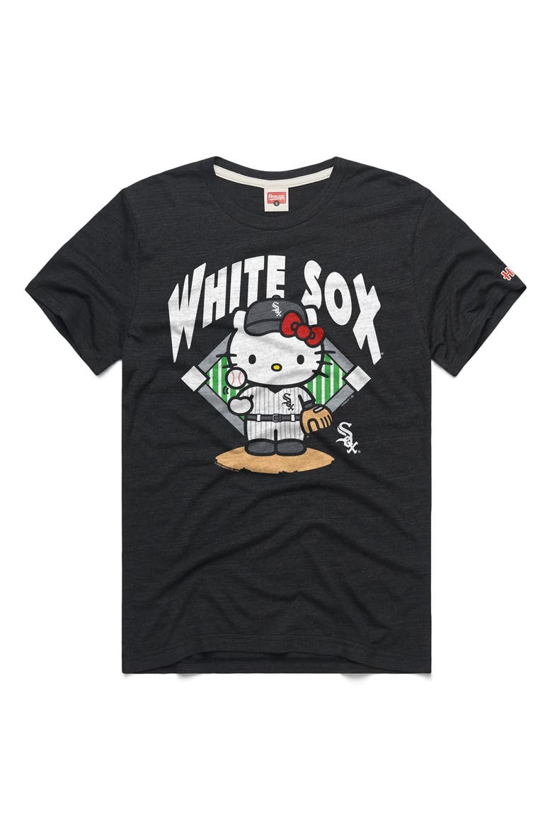 Unisex Homage  Charcoal Chicago White Sox Hello Kitty Tri-Blend T-Shirt, Main, color, Charcoal