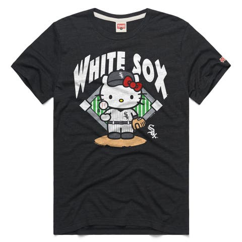 Unisex Homage  Charcoal Chicago White Sox Hello Kitty Tri-Blend T-Shirt