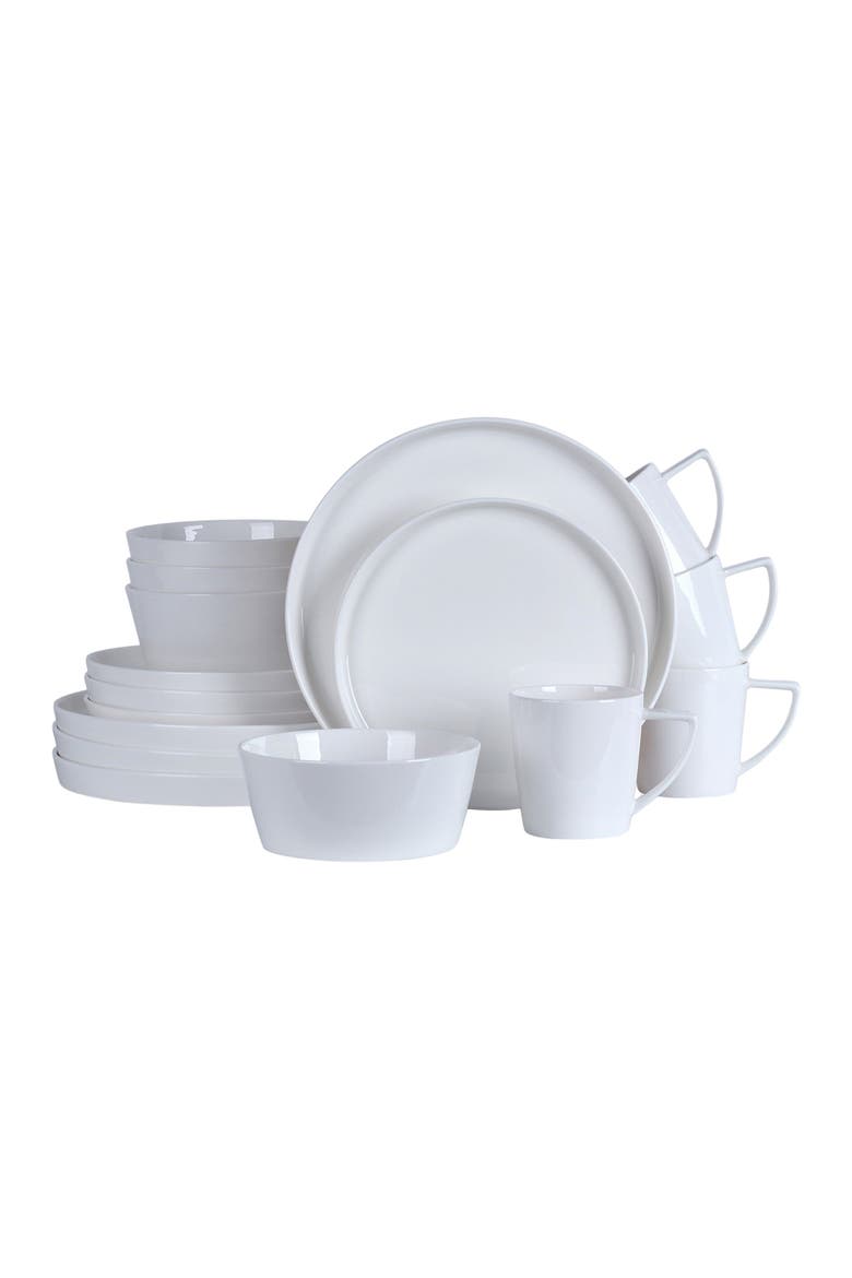 Madeline Bone China 16-Piece Dinnerware Set, Main, color, White