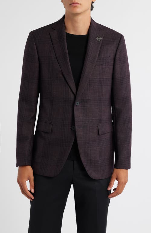 John Varvatos Star USA Bleeker Purple Shadow Check Slub Wool Blend Sport Coat  product