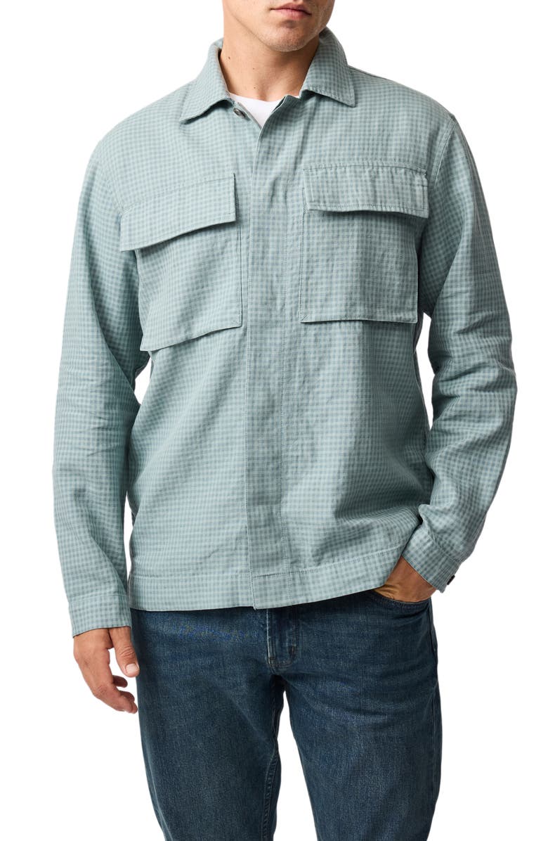 Rodd & Gunn Hills Creek Linen & Cotton Shirt Jacket, Main, color, Ceylon
