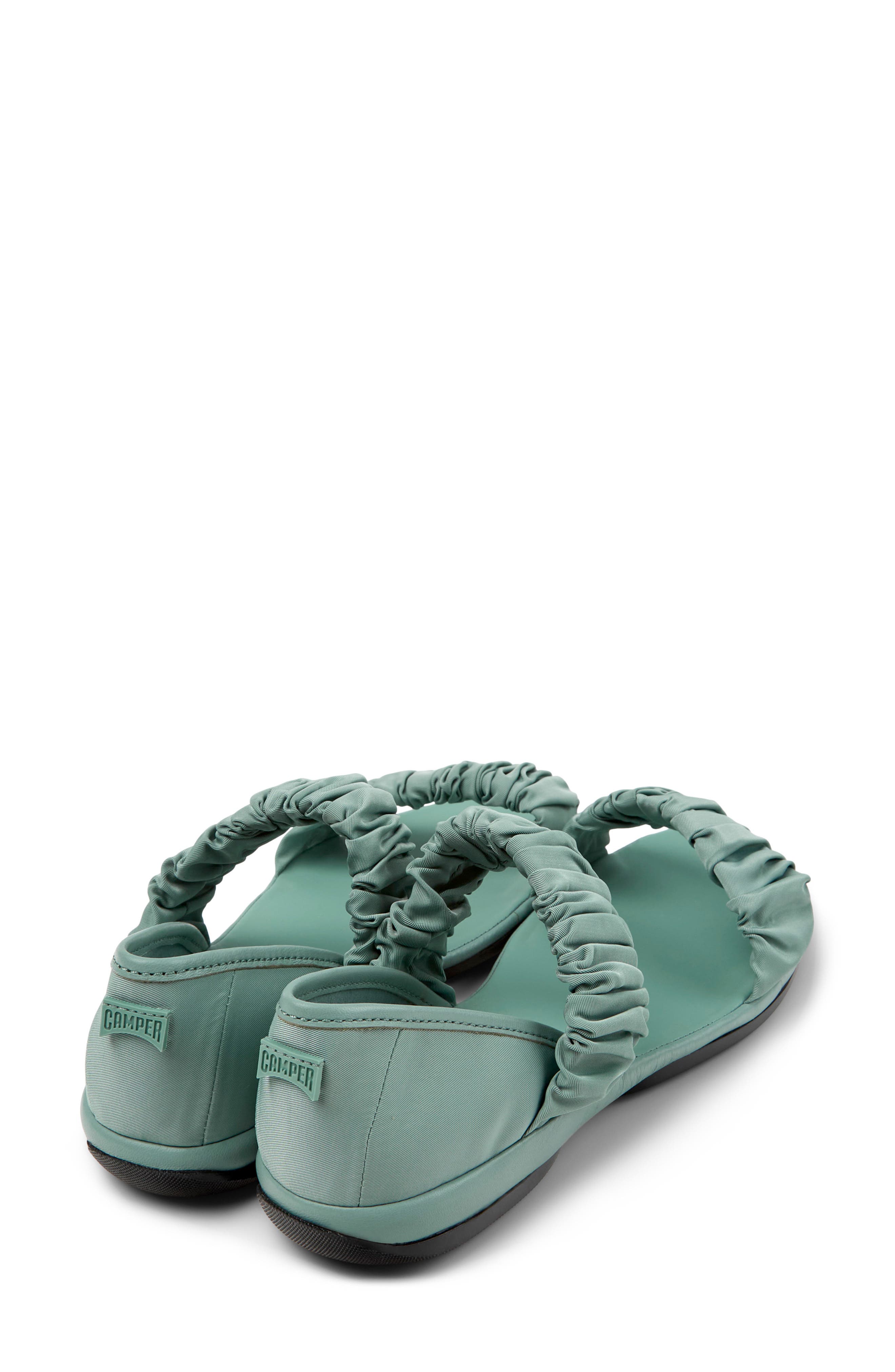 Right Nina Ballet Flat, Alternate, color, MEDIUM GREEN
