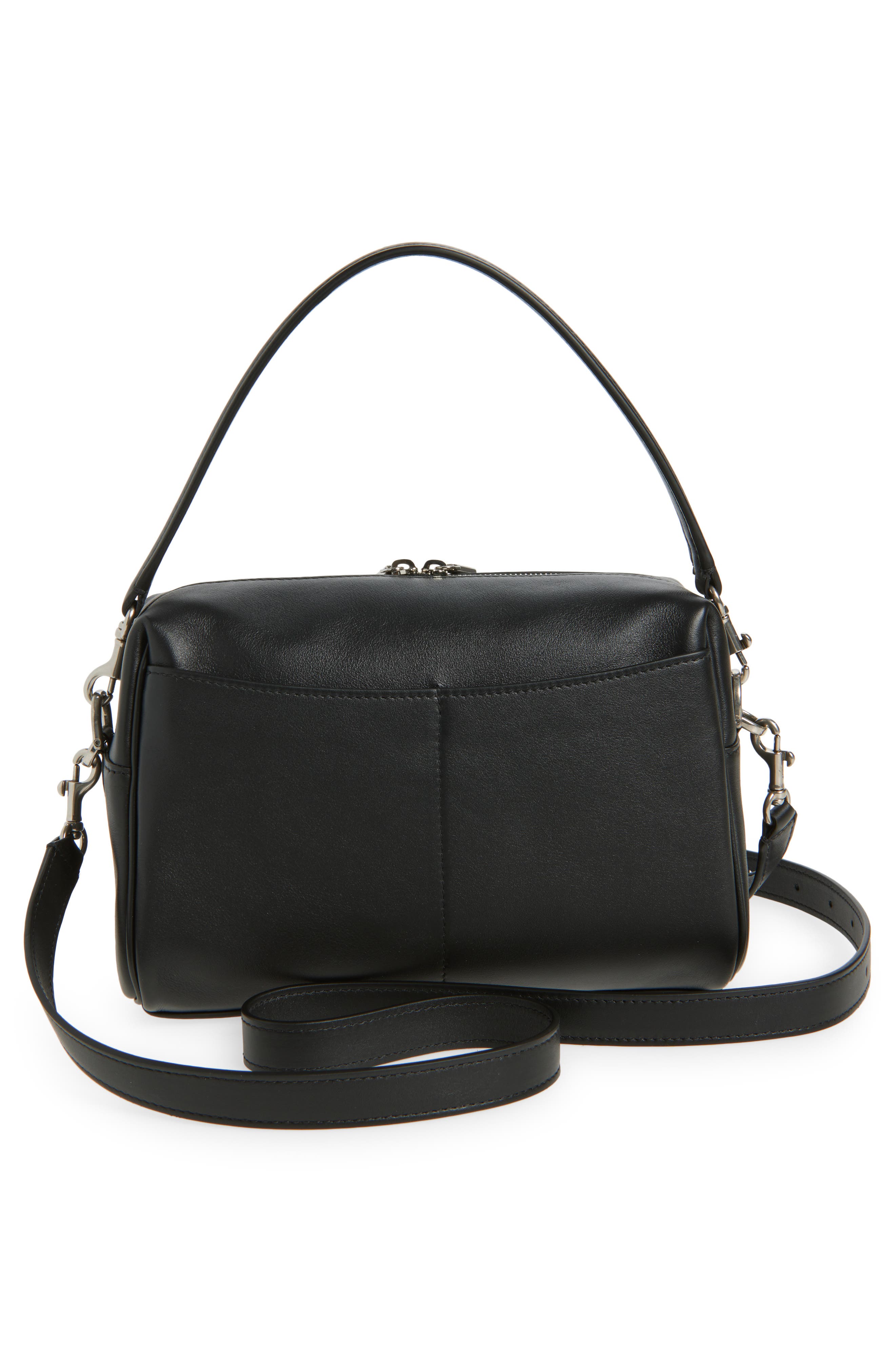 Balenciaga Rodeo Leather Camera Bag, Alternate, color, Black