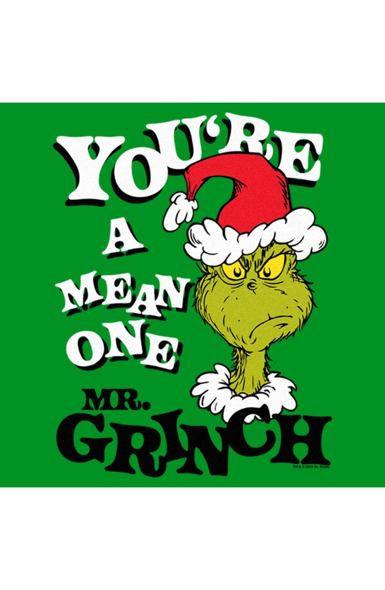 The Grinch Boy's The Grinch Christmas Mean One Graphic T-Shirt, Alternate, color, Kelly Green
