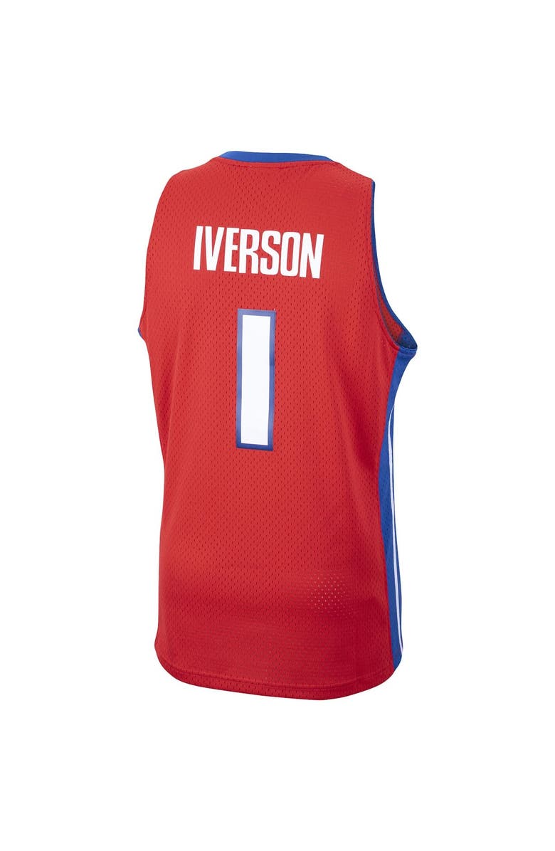 Mitchell & Ness Men's Mitchell & Ness Allen Iverson Red Detroit Pistons  2008/09 Hardwood Classics Swingman Jersey, Alternate, color, Red