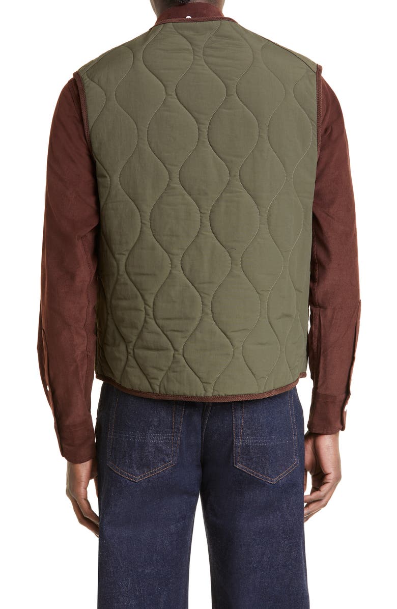 Drake's Quilted Nylon Gilet Vest, Alternate, color, 