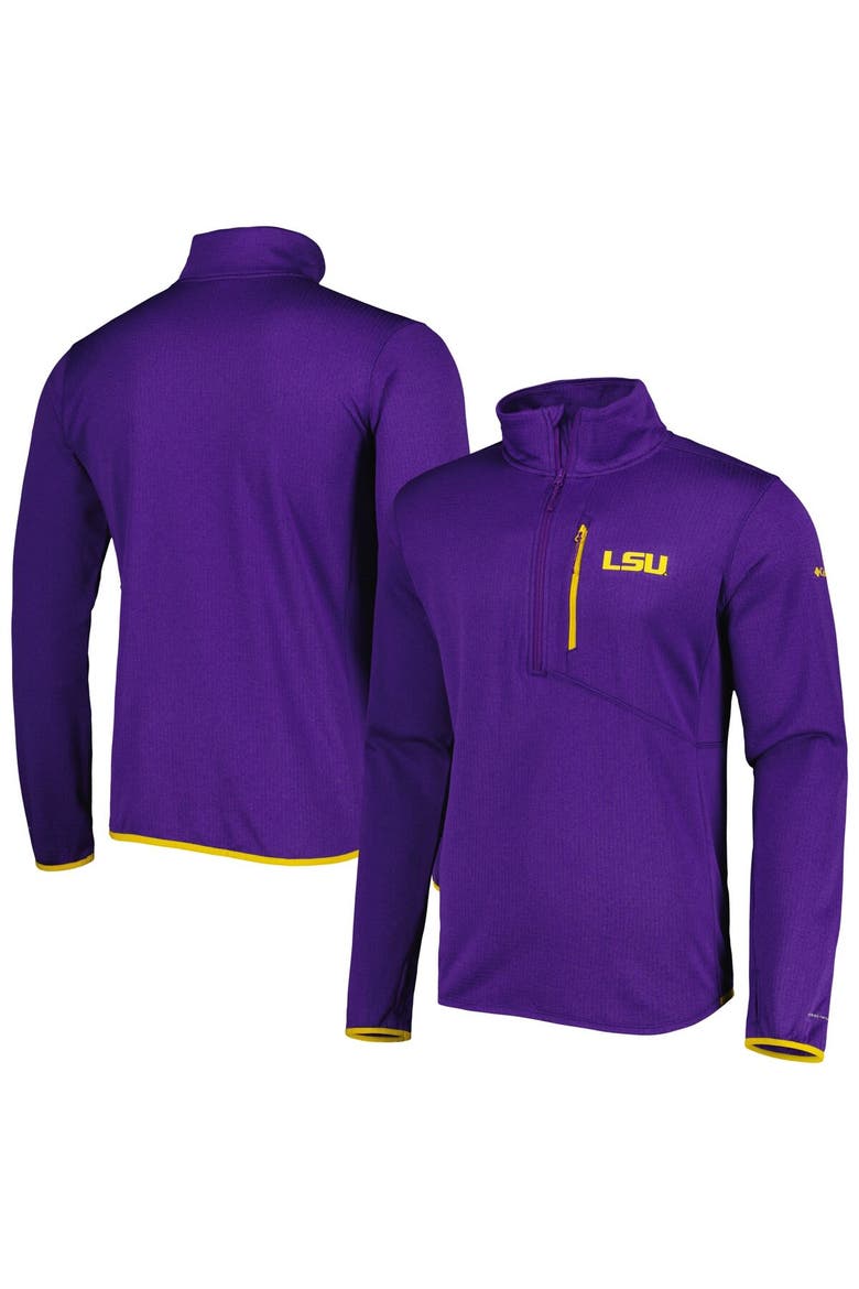 Men's Columbia Purple LSU Tigers Park View Omni-Wick Half-Zip Top, Alternate, color, Purple