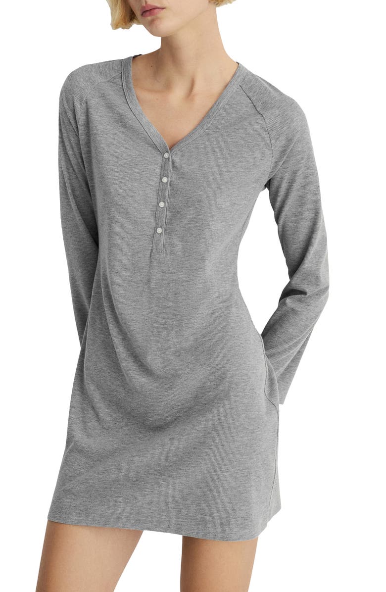 MANGO Rib Knit Nightgown, Main, color,