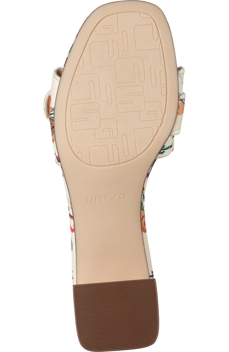 UNISA Vinley Denim Buckle Scalloped Slide Sandal, Alternate, color,