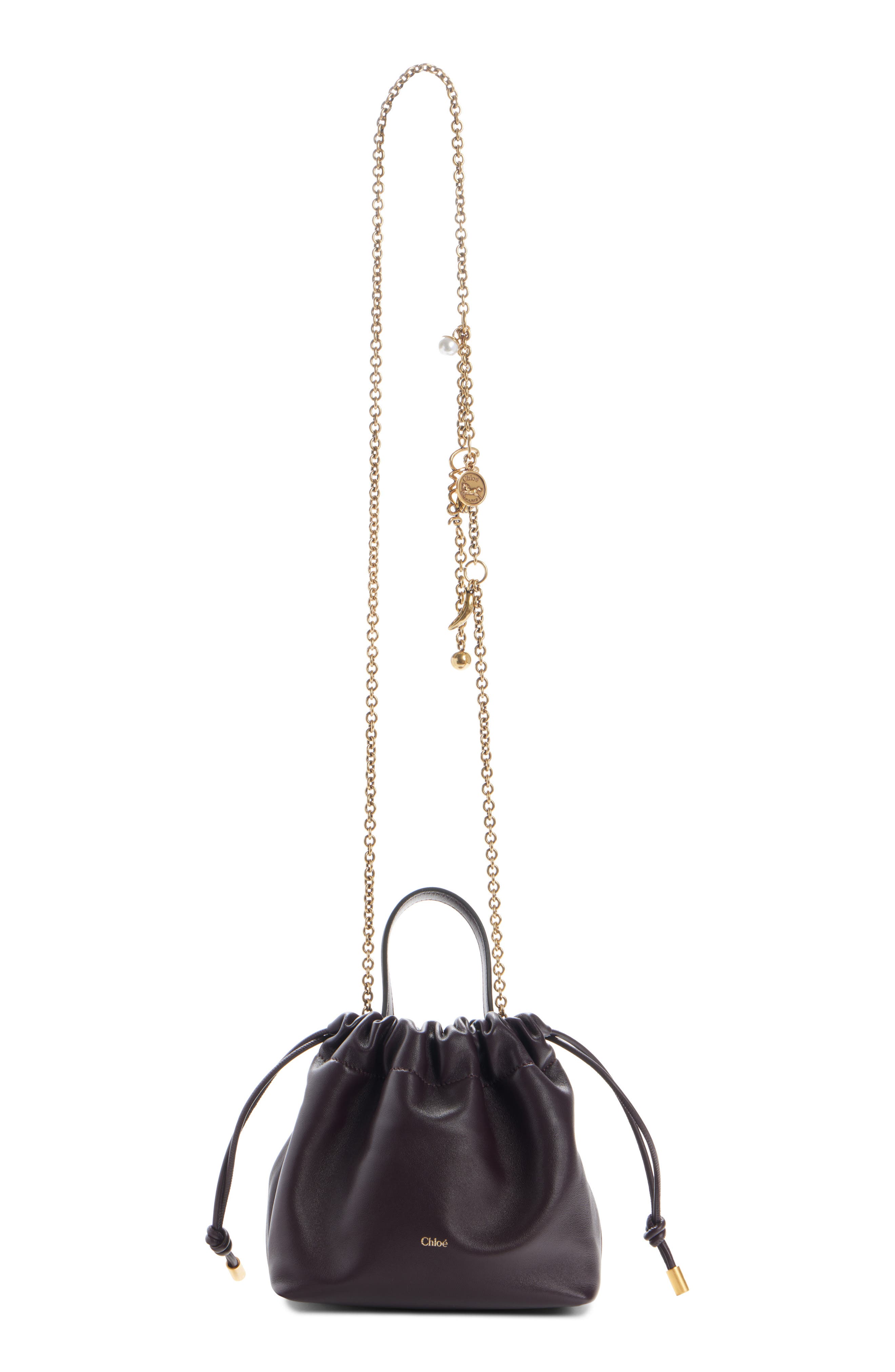Mini Icons Leather Shoulder Bag, Alternate, color, PERFECT PLUM